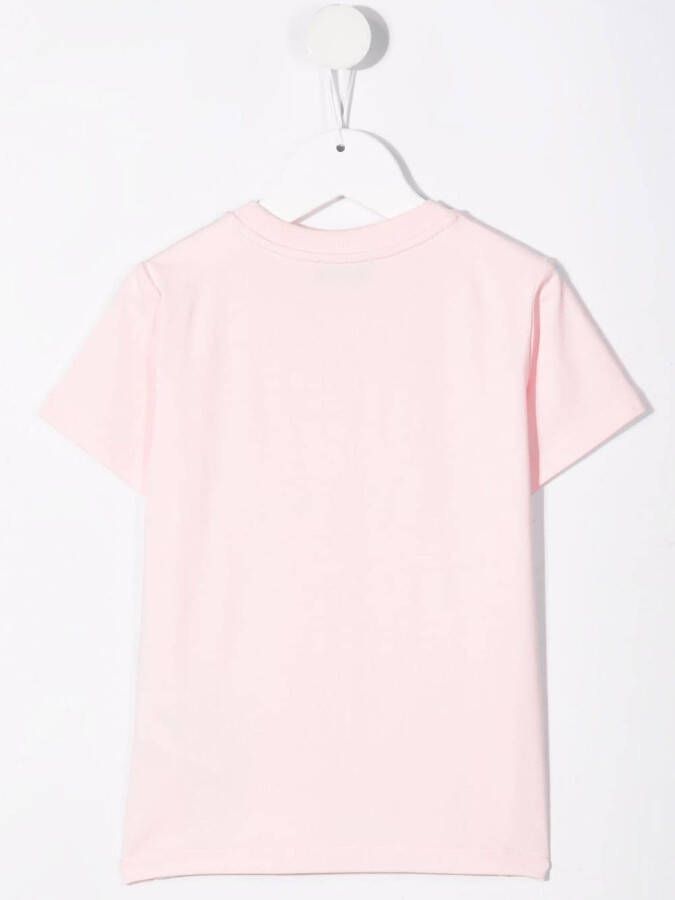 Moschino Kids T-shirt met couture logo Roze