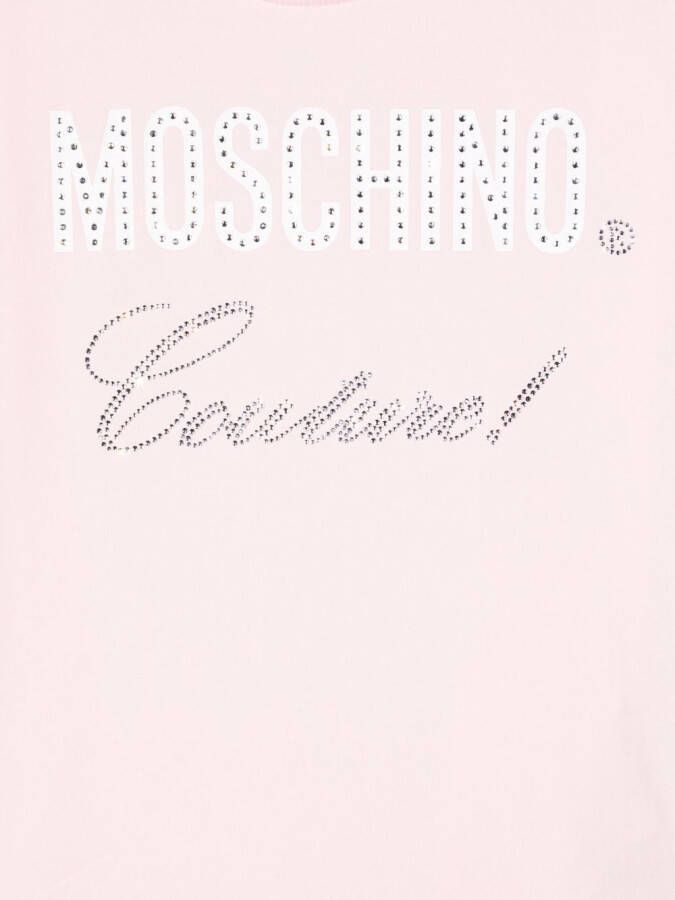 Moschino Kids T-shirt met couture logo Roze