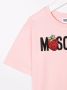 Moschino Kids T-shirt met geborduurd logo Roze - Thumbnail 3
