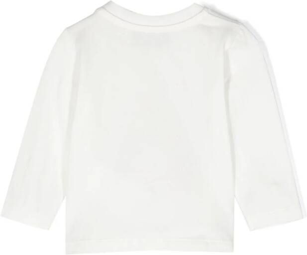 Moschino Kids T-shirt met glitter Wit