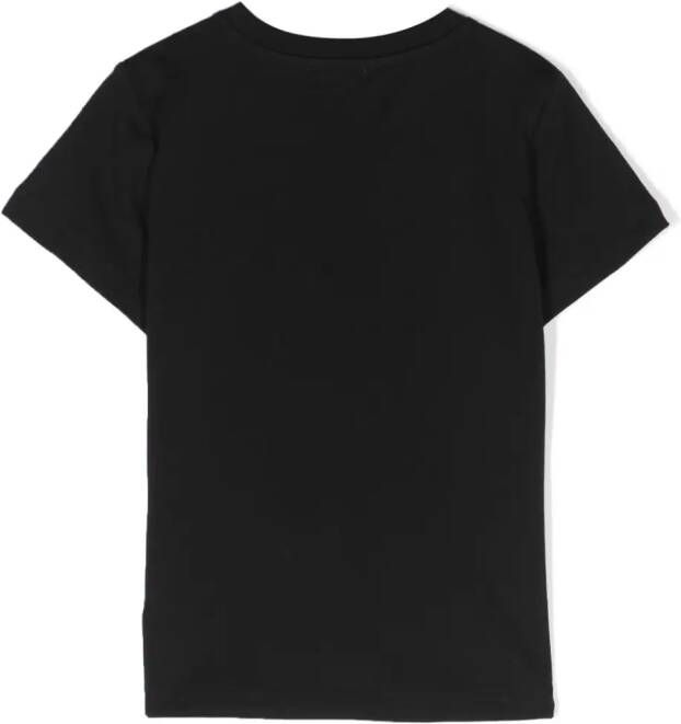 Moschino Kids T-shirt met logo-reliëf Zwart