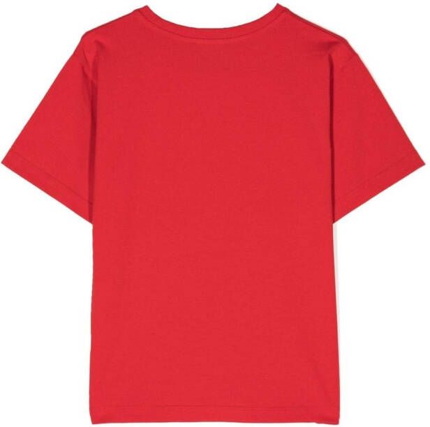 Moschino Kids T-shirt met logo Rood