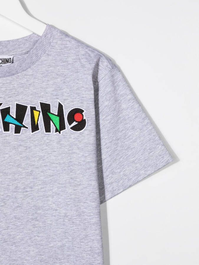 Moschino Kids T-shirt met logoprint Grijs