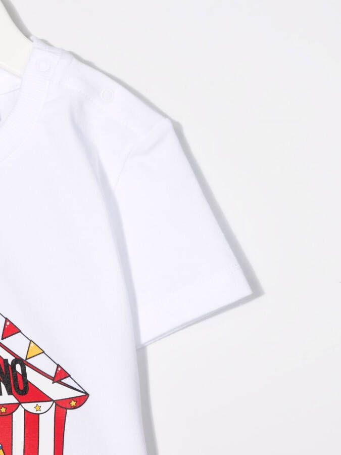Moschino Kids T-shirt met logoprint Wit