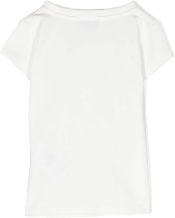 Moschino Kids T-shirt met logoprint Wit