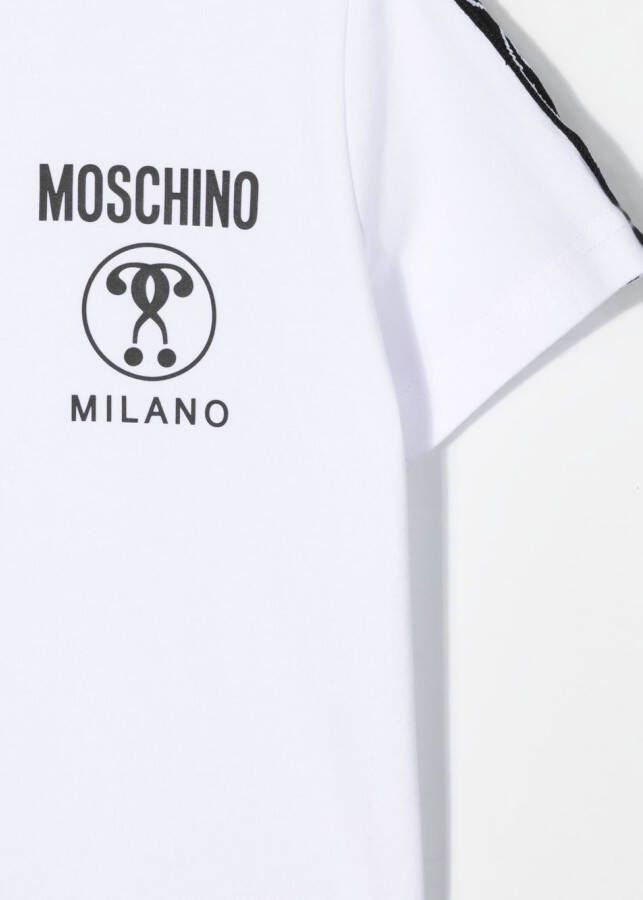 Moschino Kids T-shirt met logoprint Wit