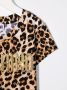 Moschino Kids T-shirt met luipaardprint Beige - Thumbnail 3