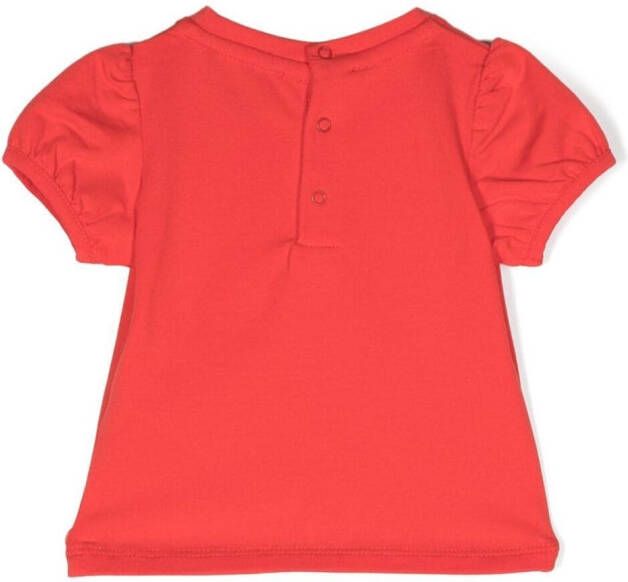 Moschino Kids T-shirt met patroon Rood