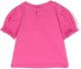 Moschino Kids T-shirt met pofmouwen Roze - Thumbnail 2
