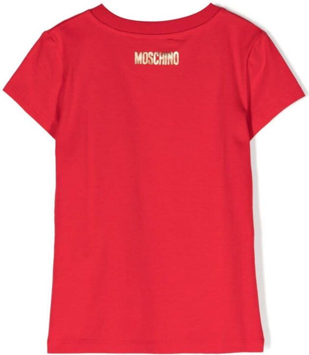 Moschino Kids T-shirt met print Rood