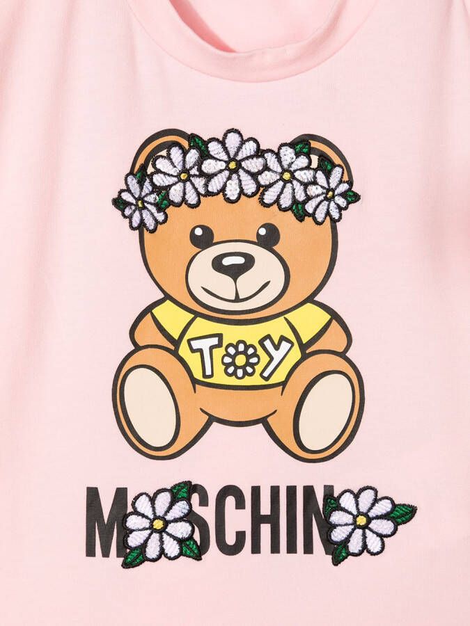 Moschino Kids T-shirt met print Roze