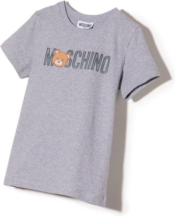 Moschino Kids T-shirt met teddybeerprint Grijs