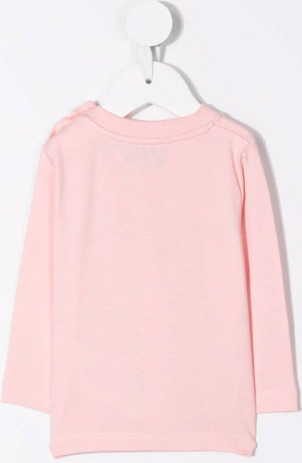 Moschino Kids T-shirt met teddybeerprint Roze