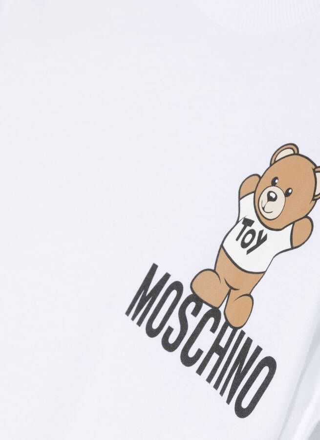 Moschino Kids T-shirt met teddybeerprint Wit
