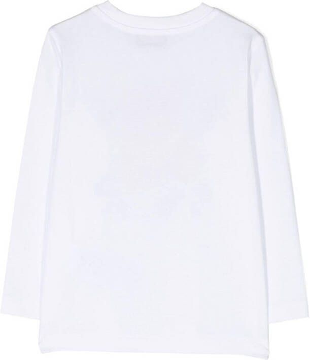 Moschino Kids T-shirt met teddybeerprint Wit