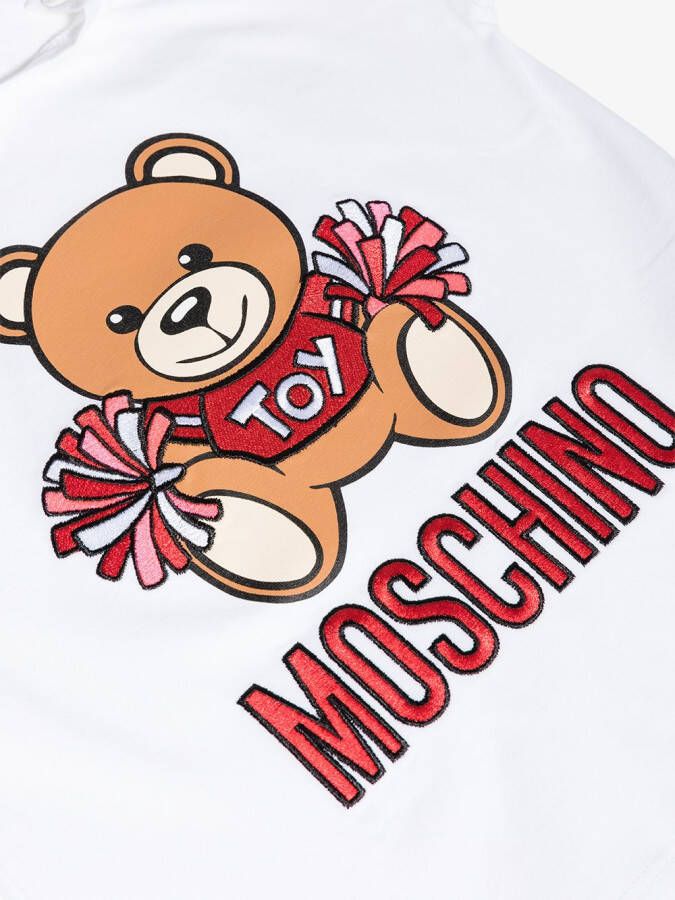 Moschino Kids T-shirt met teddybeerprint Wit