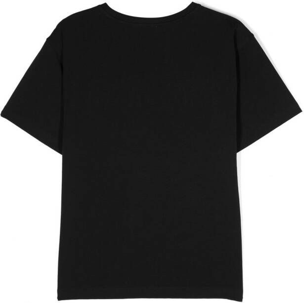 Moschino Kids T-shirt verfraaid met logo Zwart