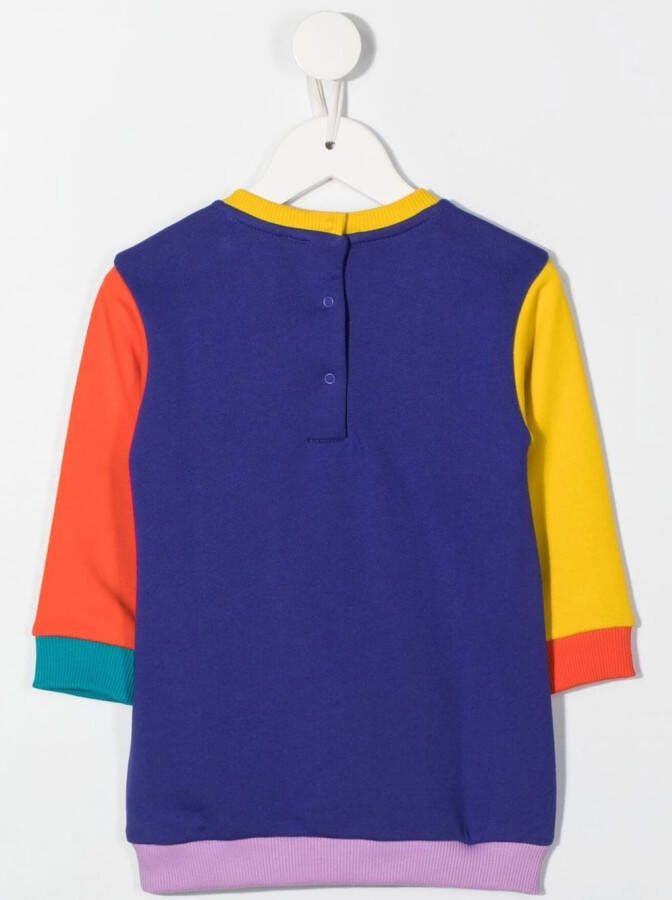 Moschino Kids T-shirtjurk met colourblocking Paars