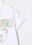 Moschino Kids T-shirtjurk met geborduurd logo Wit - Thumbnail 3