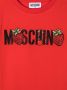 Moschino Kids T-shirtjurk met logo Rood - Thumbnail 3
