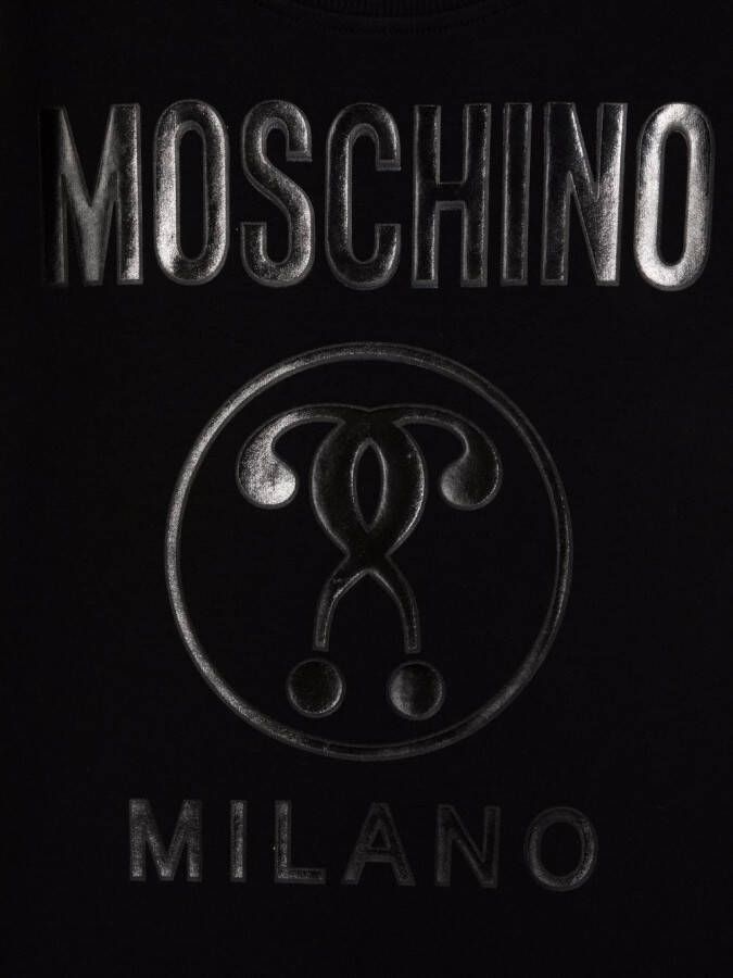 Moschino Kids T-shirtjurk met logoprint Zwart