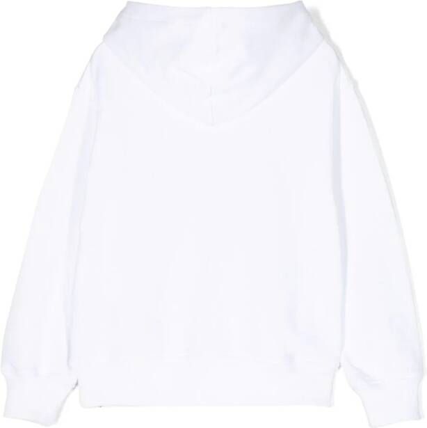 Moschino Kids Katoenen hoodie Wit