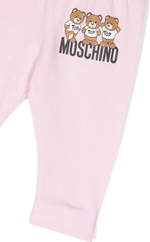 Moschino Kids Legging met teddybeer Roze