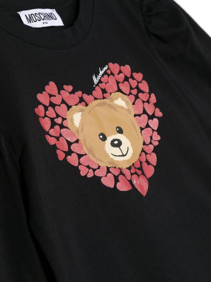 Moschino Kids Katoenen T-shirt Zwart