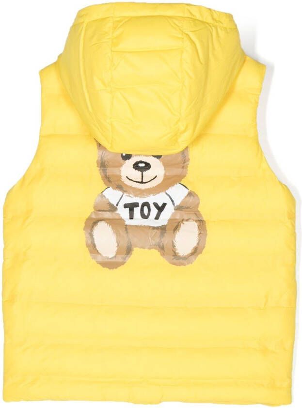 Moschino Kids Bodywarmer met teddybeer Geel