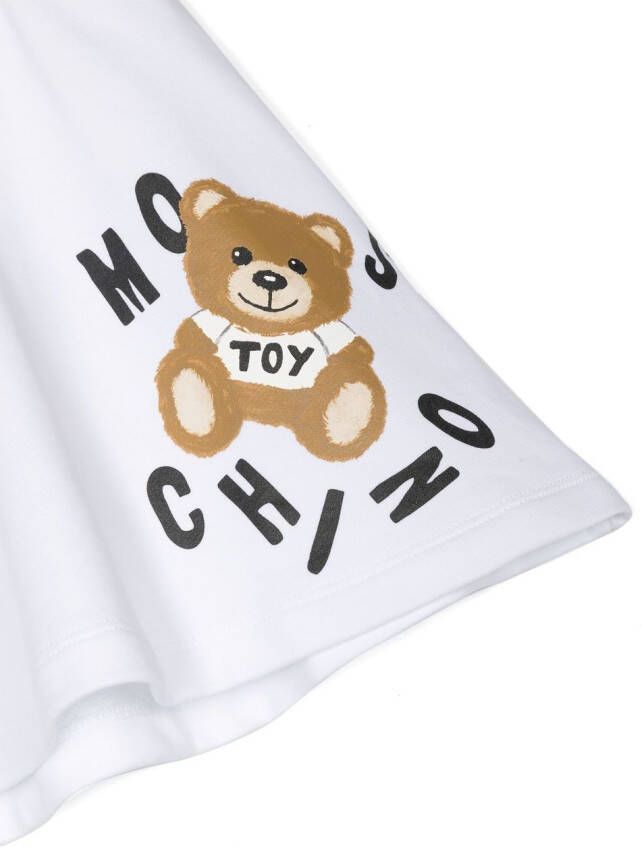 Moschino Kids Rok met teddybeerprint Wit