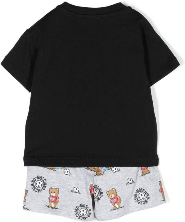 Moschino Kids Shorts met teddybeerprint Zwart