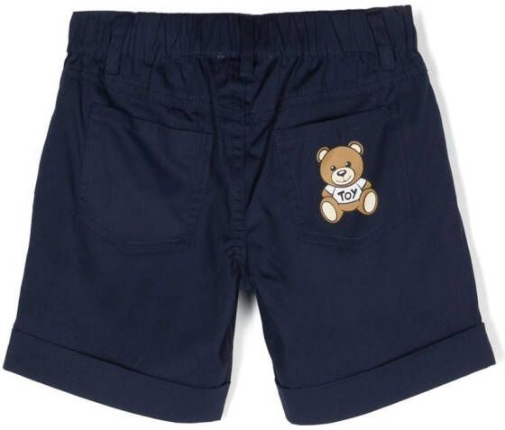 Moschino Kids Shorts met teddybeer Blauw