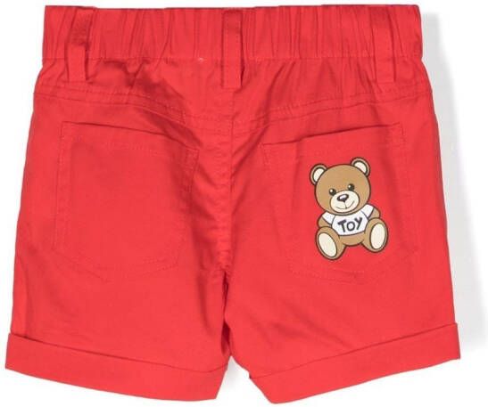 Moschino Kids Shorts met teddybeer Rood