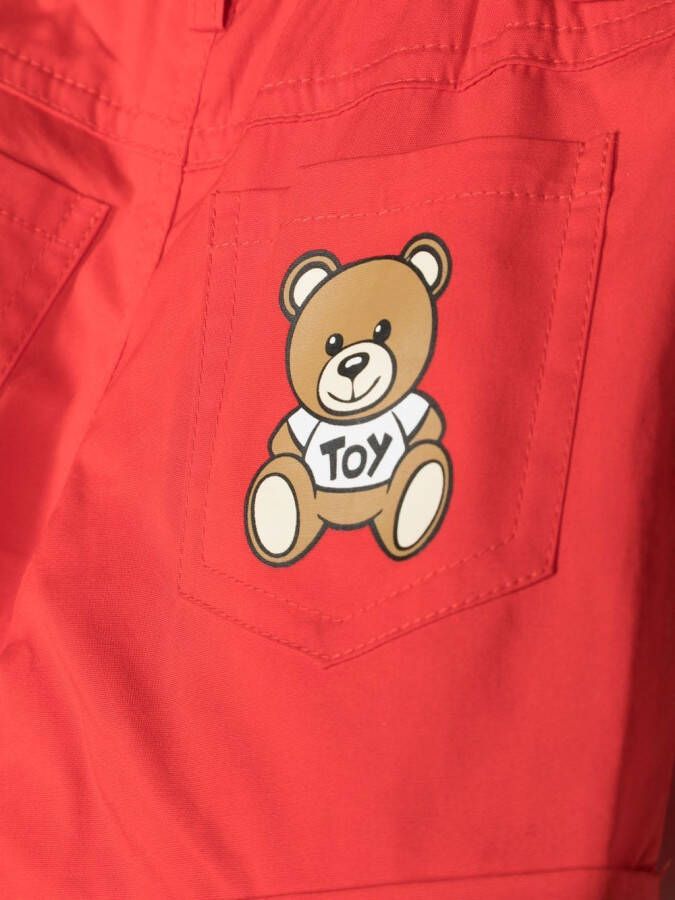 Moschino Kids Shorts met teddybeer Rood