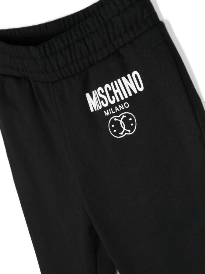 Moschino Kids Top en broek met logoprint Zwart