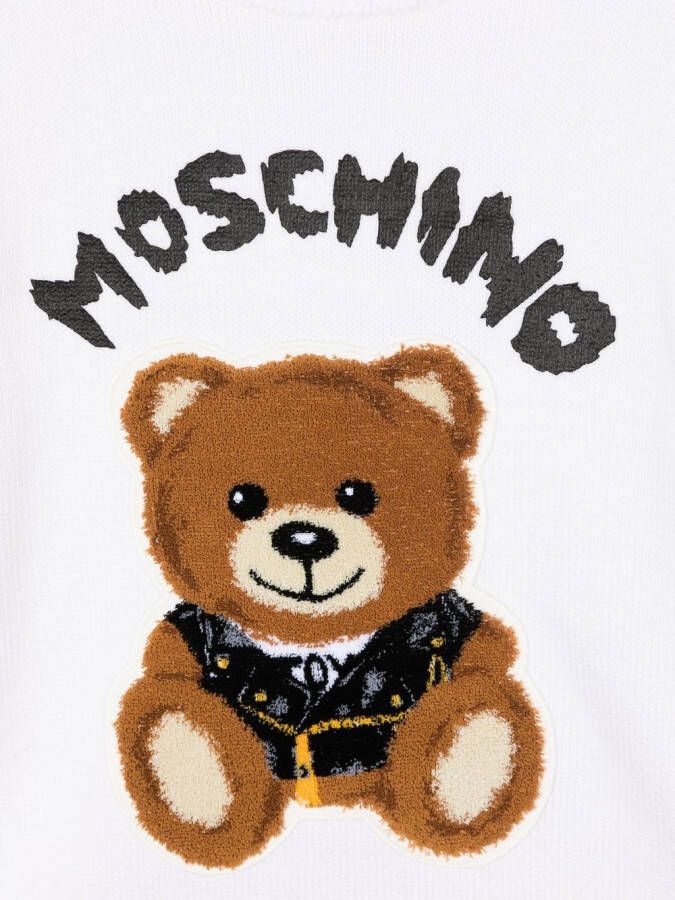 Moschino Kids Top met logo Wit
