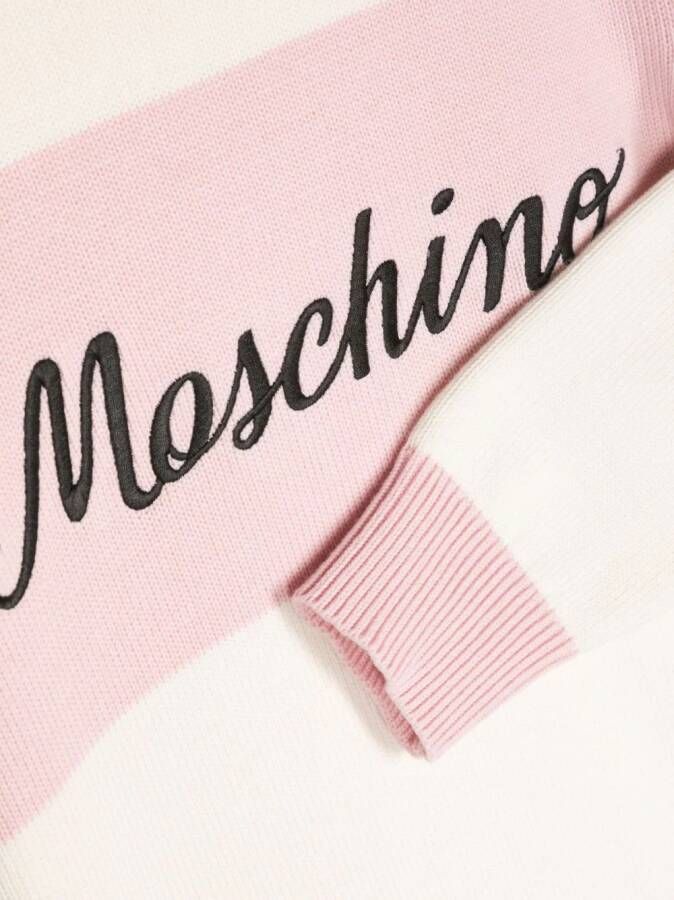 Moschino Kids Top met logoprint Roze