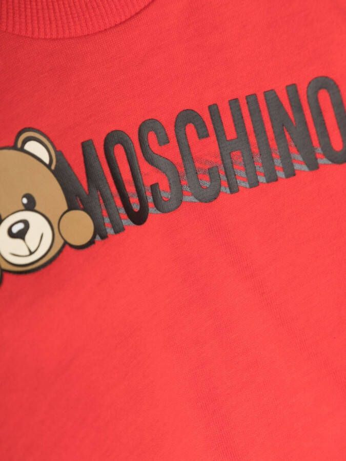Moschino Kids Top met teddybeerprint Rood
