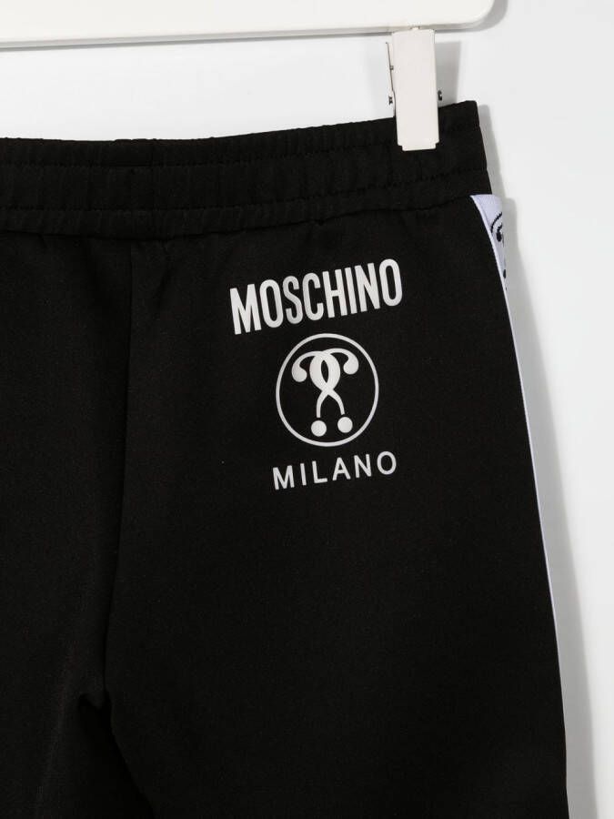 Moschino Kids Trainingsbroek met logo afwerking Zwart