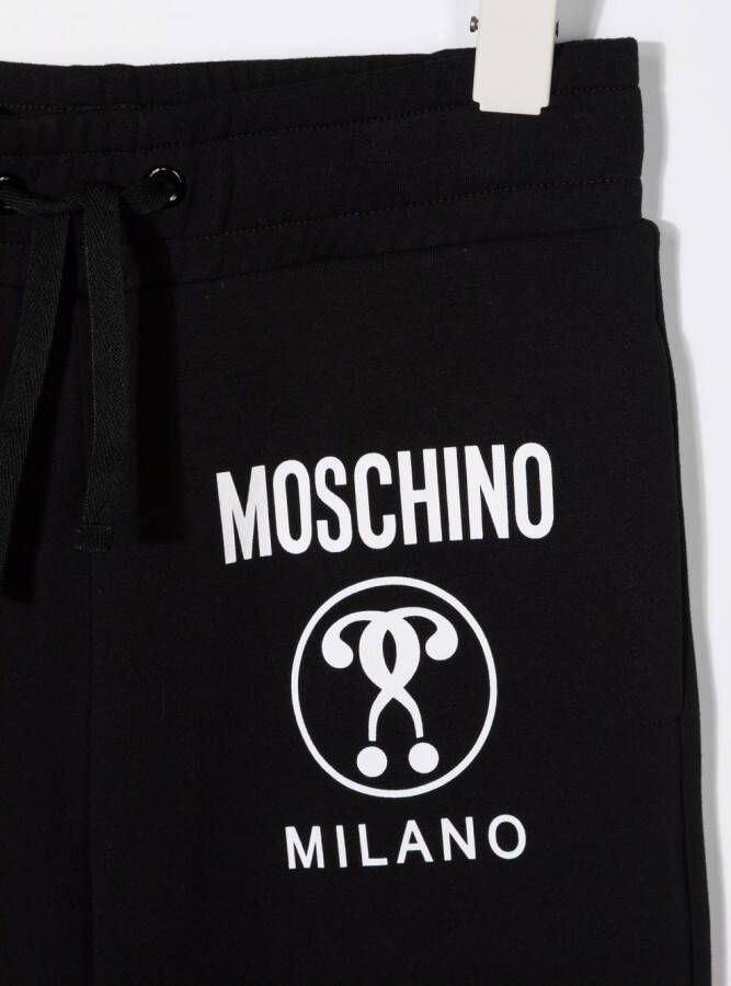 Moschino Kids Trainingsbroek met logo Zwart