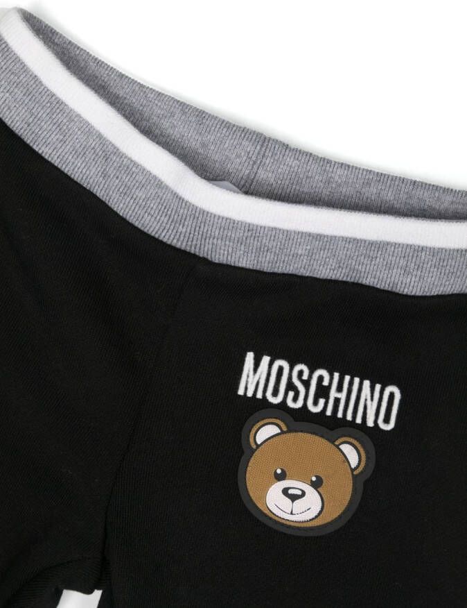 Moschino Kids Trainingspak met geborduurd logo Zwart