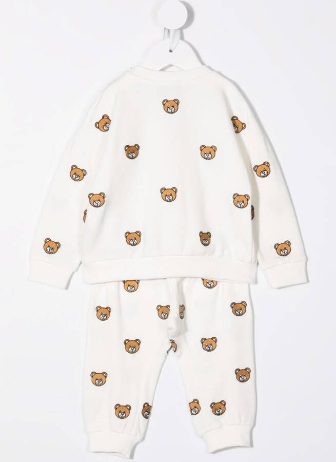 Moschino Kids Trainingspak met geborduurde teddybeer Wit