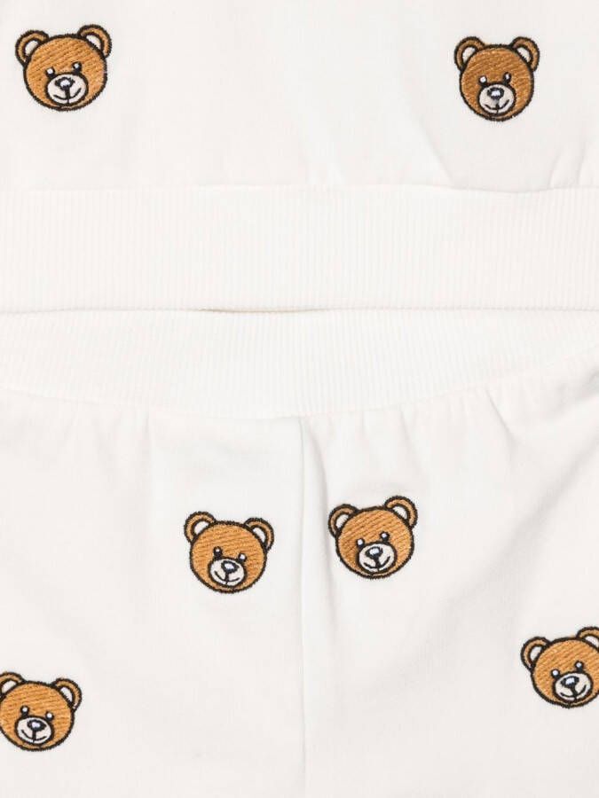 Moschino Kids Trainingspak met geborduurde teddybeer Wit