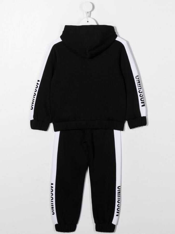 Moschino Kids Trainingspak met logoband Zwart