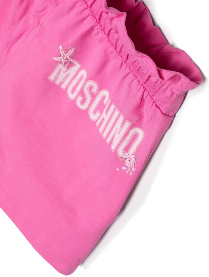 Moschino Kids Trainingspak met logoprint Wit