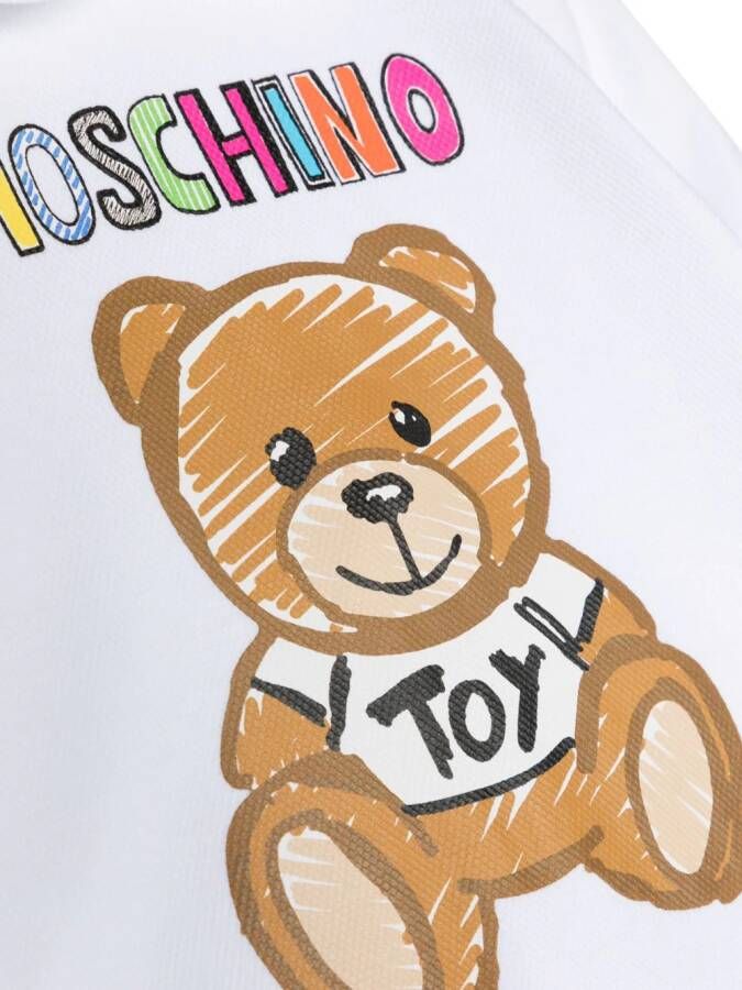 Moschino Kids Trui met teddybeerprint Wit