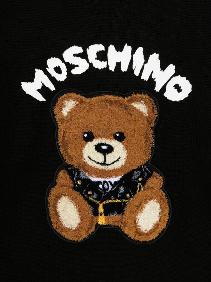 Moschino Kids Trui met teddybeerprint Zwart