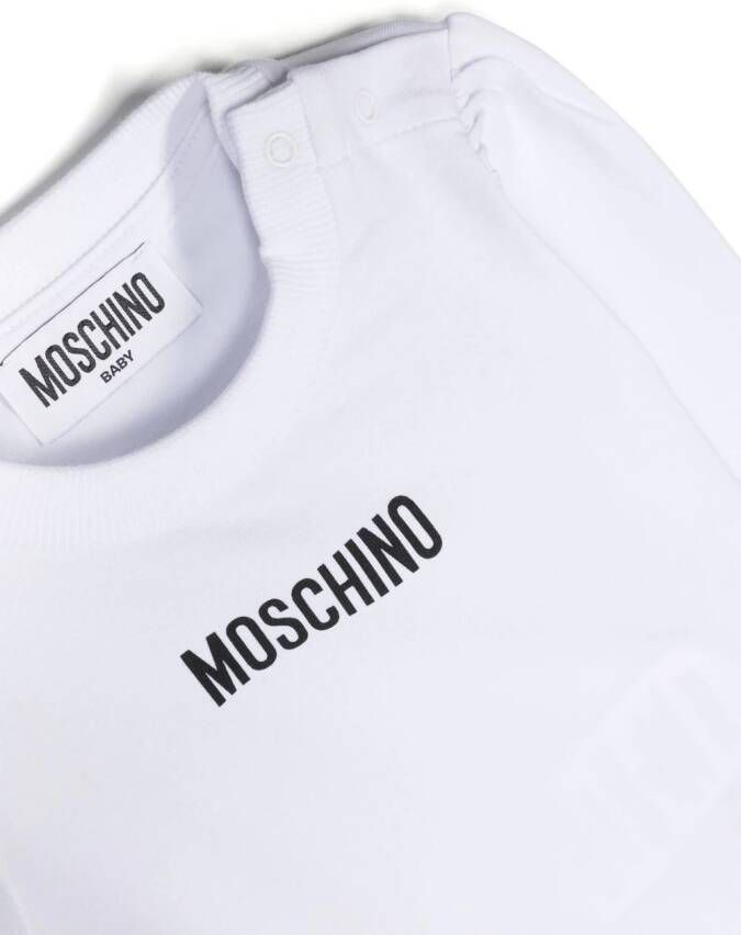 Moschino Kids Tuinbroekjurk en T-shirt Blauw