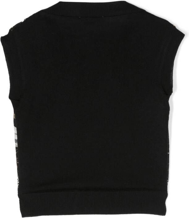 Moschino Kids Vest met print Zwart
