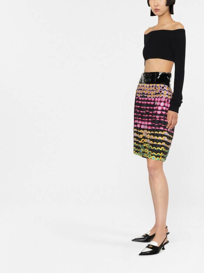 Moschino Kokerrok met stippen Zwart